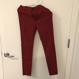 Zara red checkered trousers - never worn!